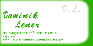 dominik lener business card